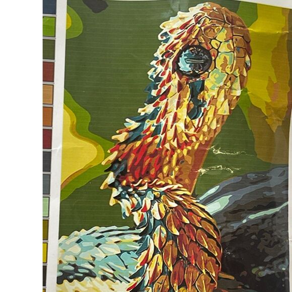 Paint by Numbers for Adults - Colorful Snake, Paint Kits 18x21 Canvas New - Picture 2 of 5